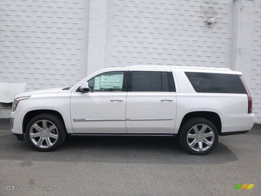 Crystal White Tricoat 2018 Cadillac Escalade ESV Premium Luxury 4WD Exterior Photo #126476753