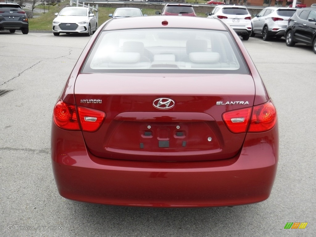 2008 Elantra GLS Sedan - Apple Red Pearl / Beige photo #8