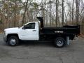 Summit White - Silverado 3500HD Work Truck Regular Cab 4x4 Dump Truck Photo No. 3