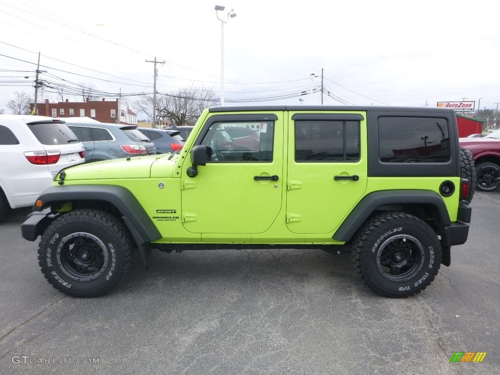 2017 Wrangler Unlimited Sport 4x4 - Hypergreen / Black photo #2