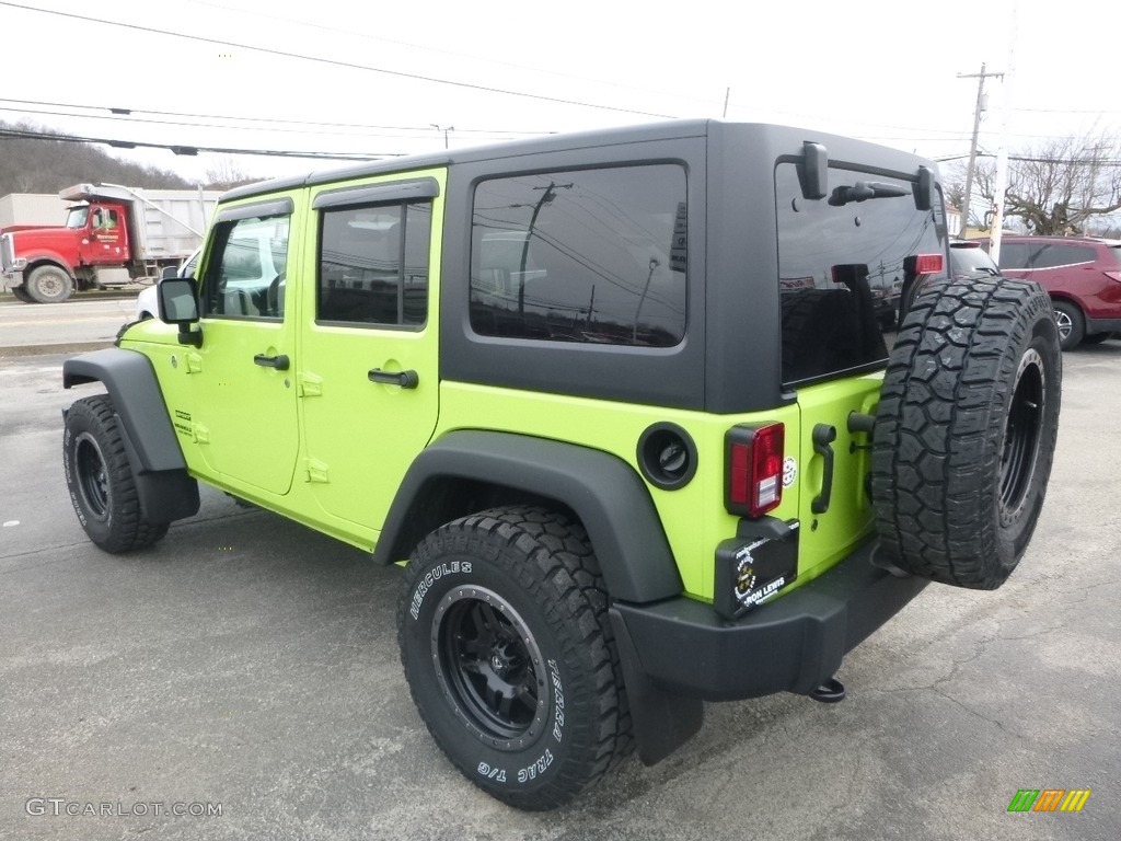 2017 Wrangler Unlimited Sport 4x4 - Hypergreen / Black photo #3