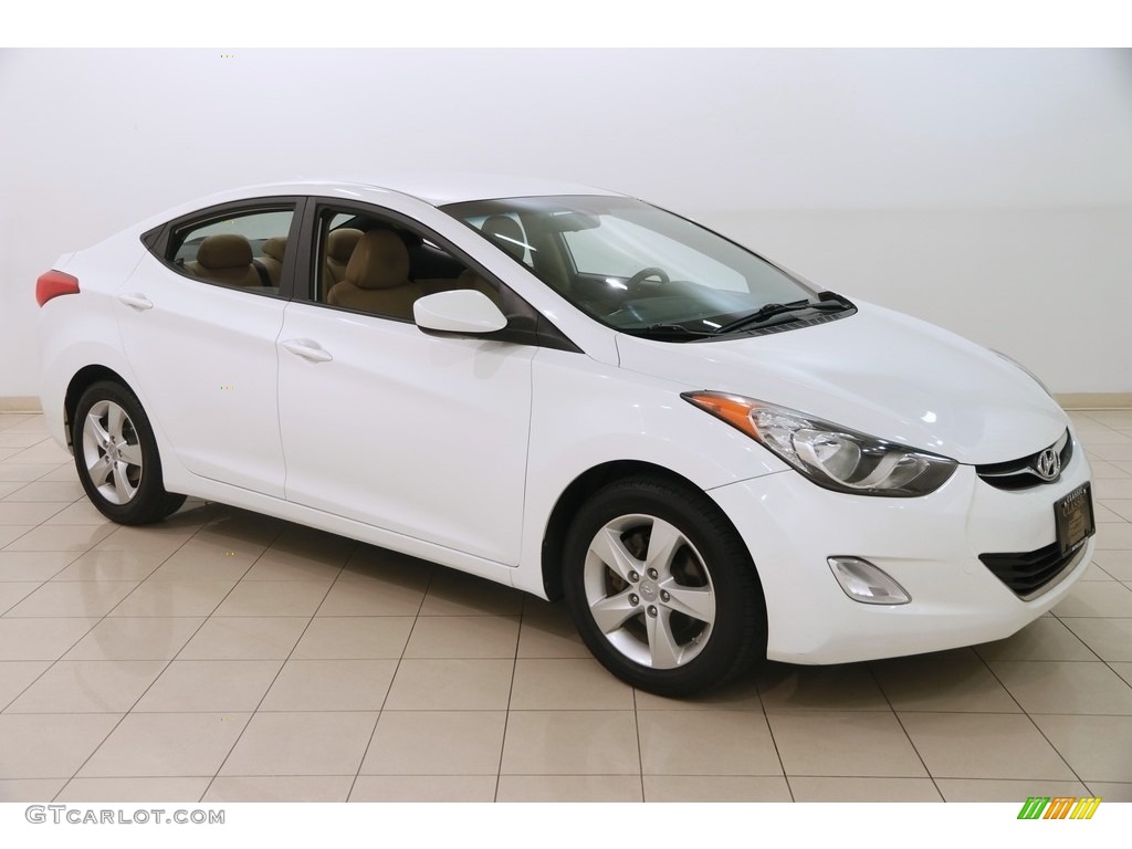 2012 Elantra GLS - Shimmering White / Beige photo #1