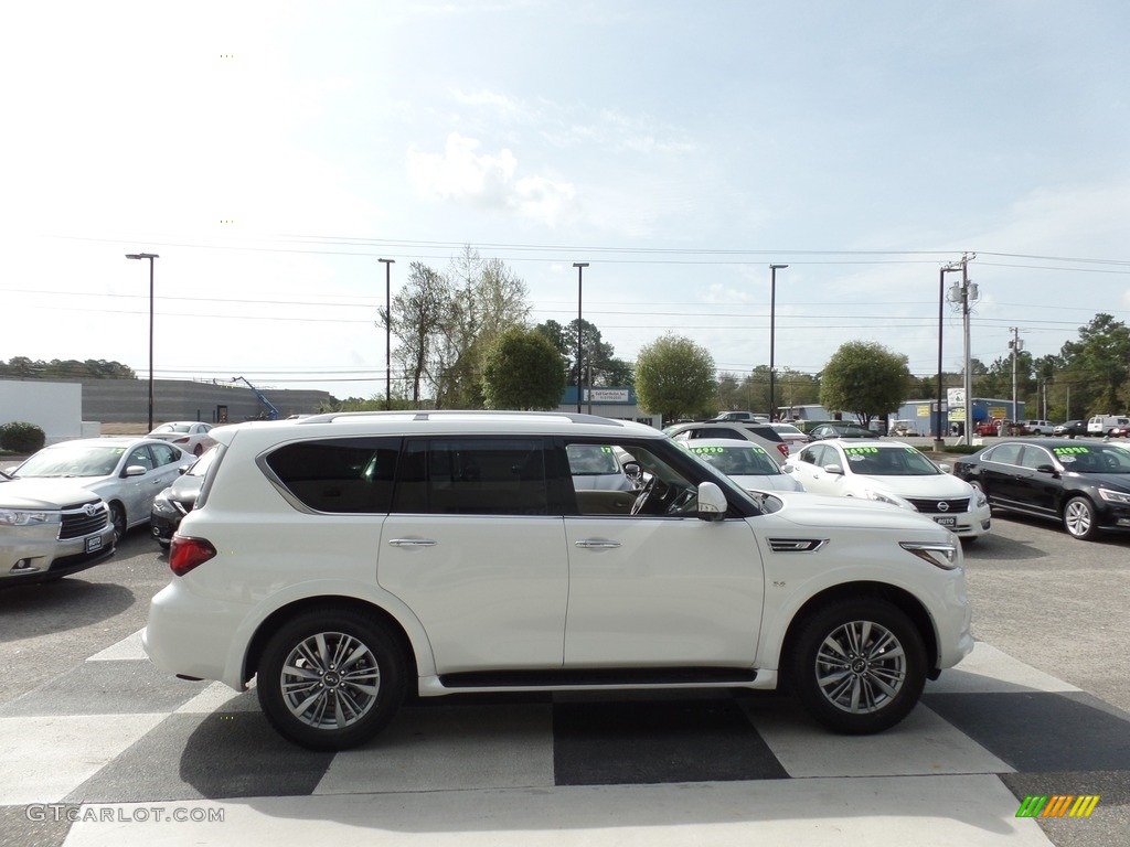 Moonstone White 2018 Infiniti QX80 Standard QX80 Model Exterior Photo #126493946