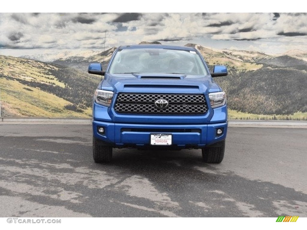 2018 Tundra SR5 CrewMax 4x4 - Blazing Blue Pearl / Black photo #2