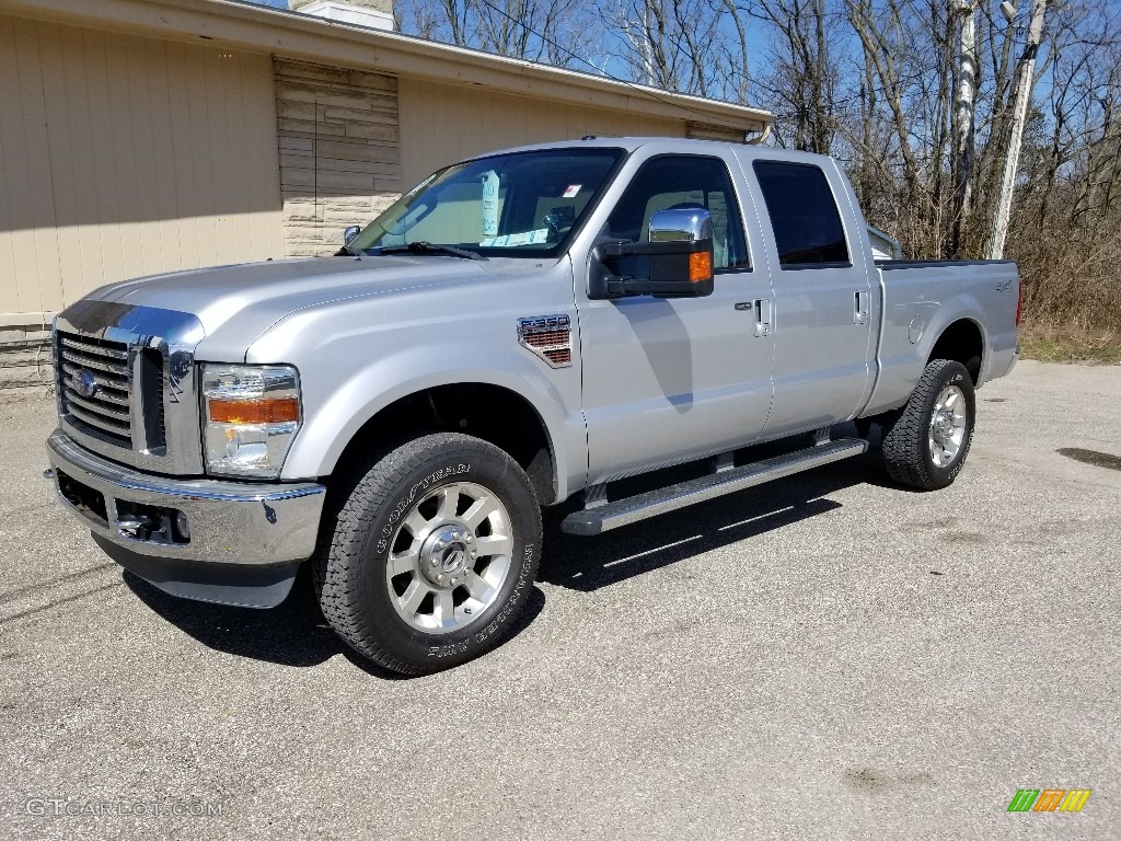 2010 F350 Super Duty Lariat Crew Cab 4x4 - Ingot Silver Metallic / Ebony photo #6