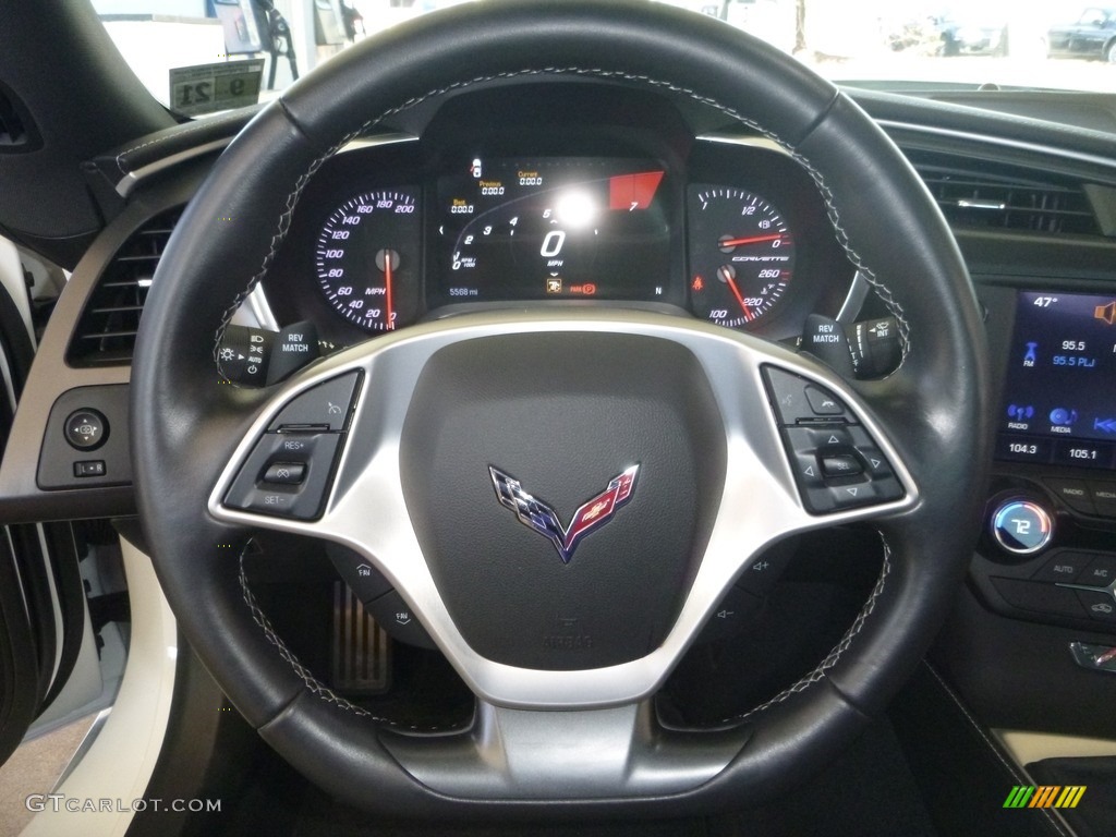 2016 Chevrolet Corvette Stingray Coupe Jet Black Steering Wheel Photo #126504770