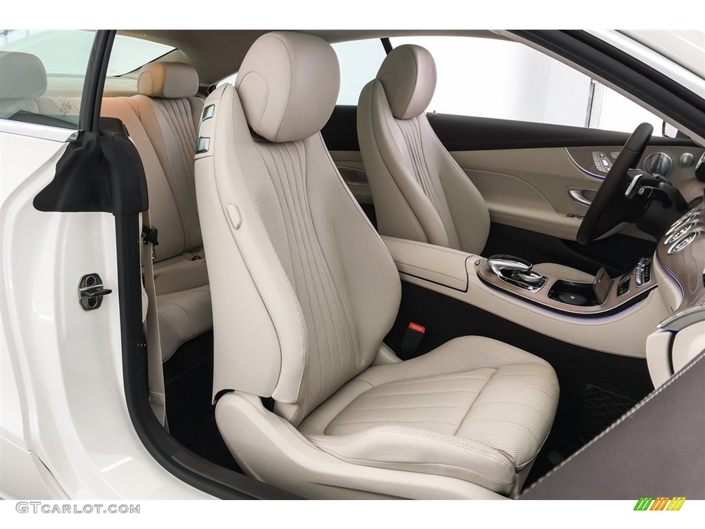 2018 E 400 Coupe - designo Diamond White Metallic / Macchiato Beige/Espresso Brown photo #2
