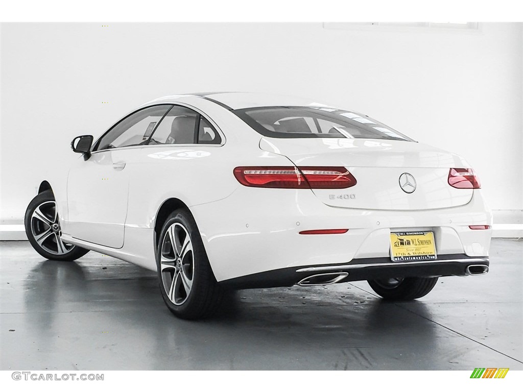 2018 E 400 Coupe - designo Diamond White Metallic / Macchiato Beige/Espresso Brown photo #3