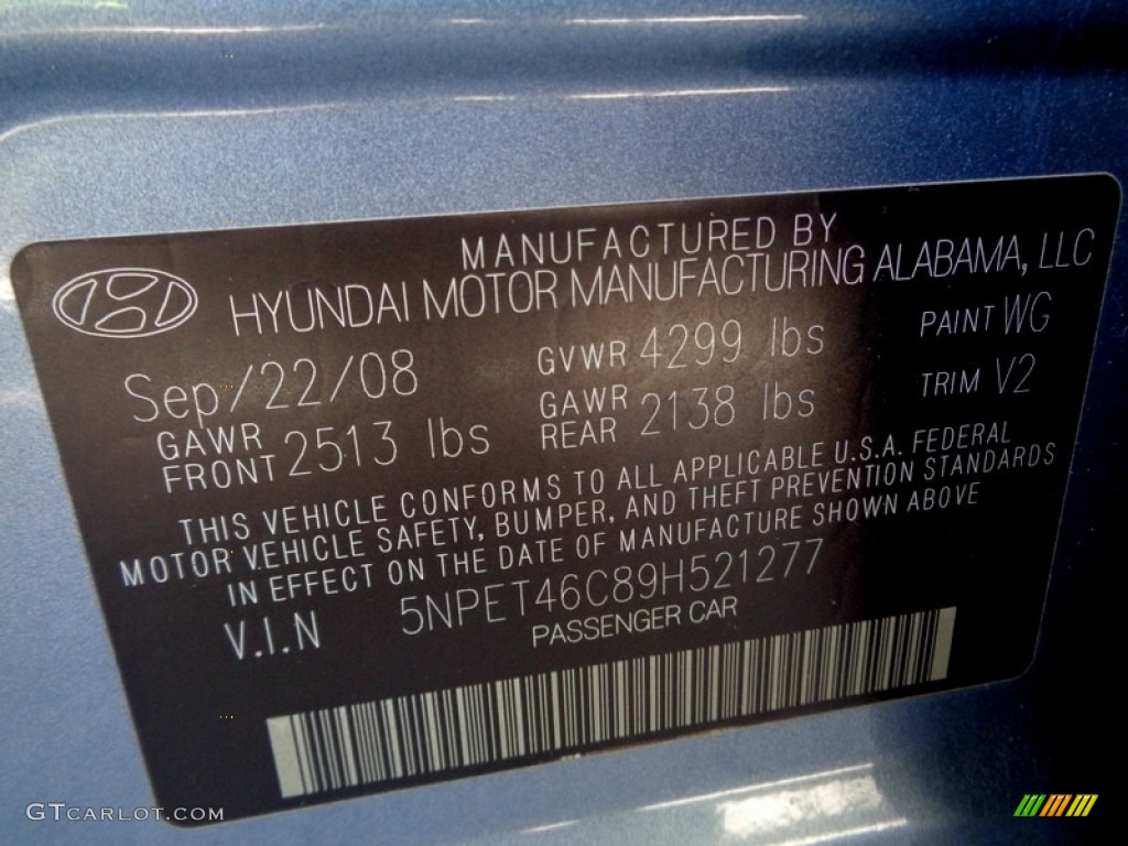 2009 Sonata GLS - Medium Silver Blue / Camel photo #79