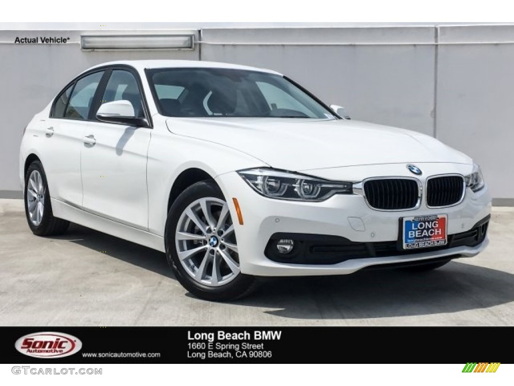 2018 3 Series 320i Sedan - Alpine White / Black photo #1