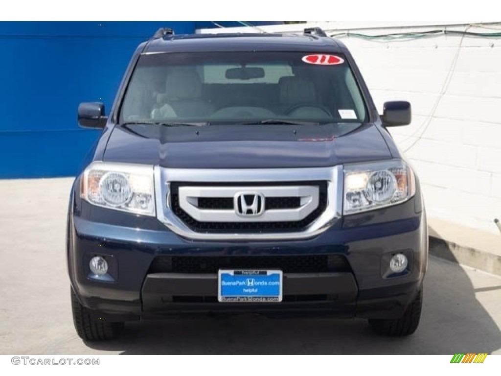 2011 Pilot EX-L - Bali Blue Pearl / Gray photo #7