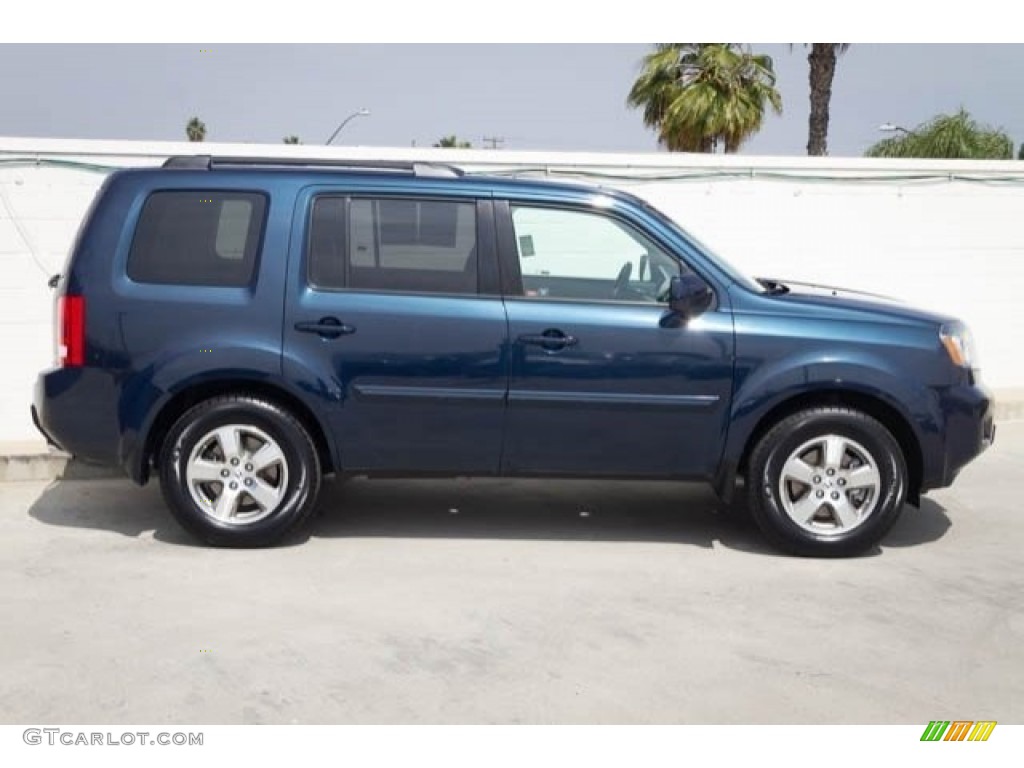 2011 Pilot EX-L - Bali Blue Pearl / Gray photo #14