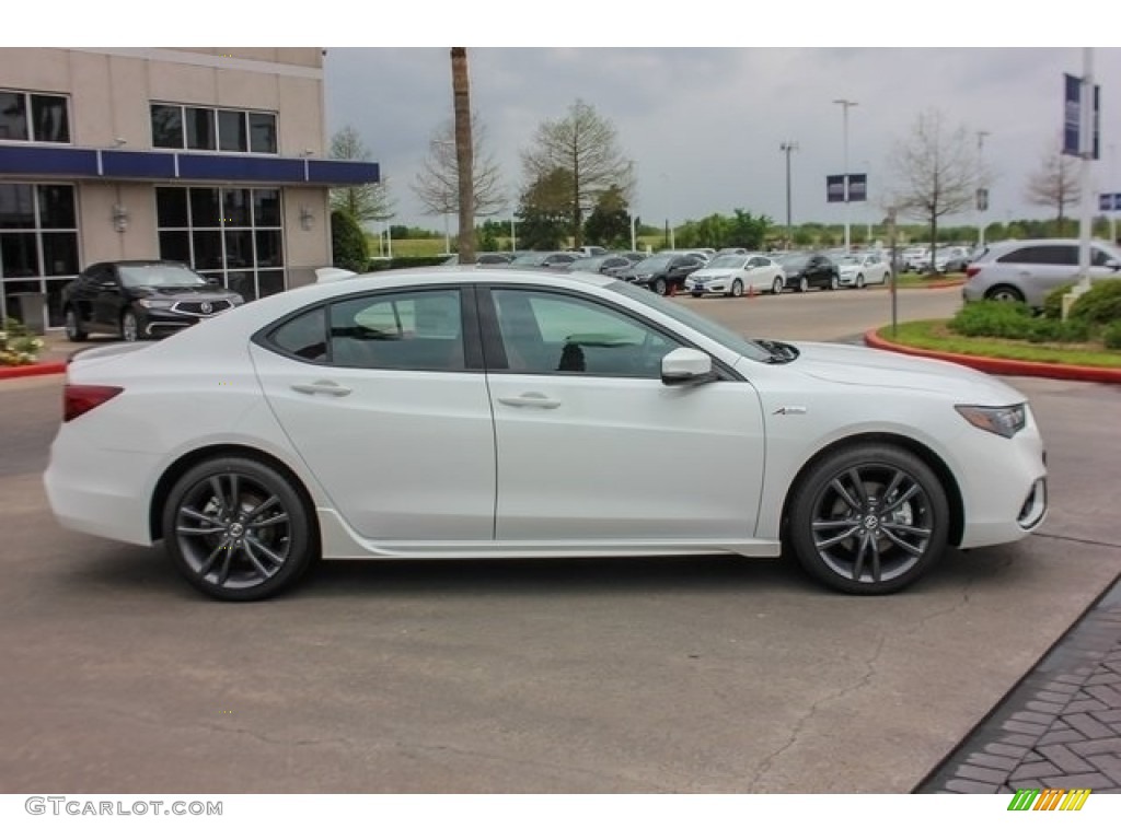 2018 TLX V6 A-Spec Sedan - Bellanova White Pearl / Red photo #8