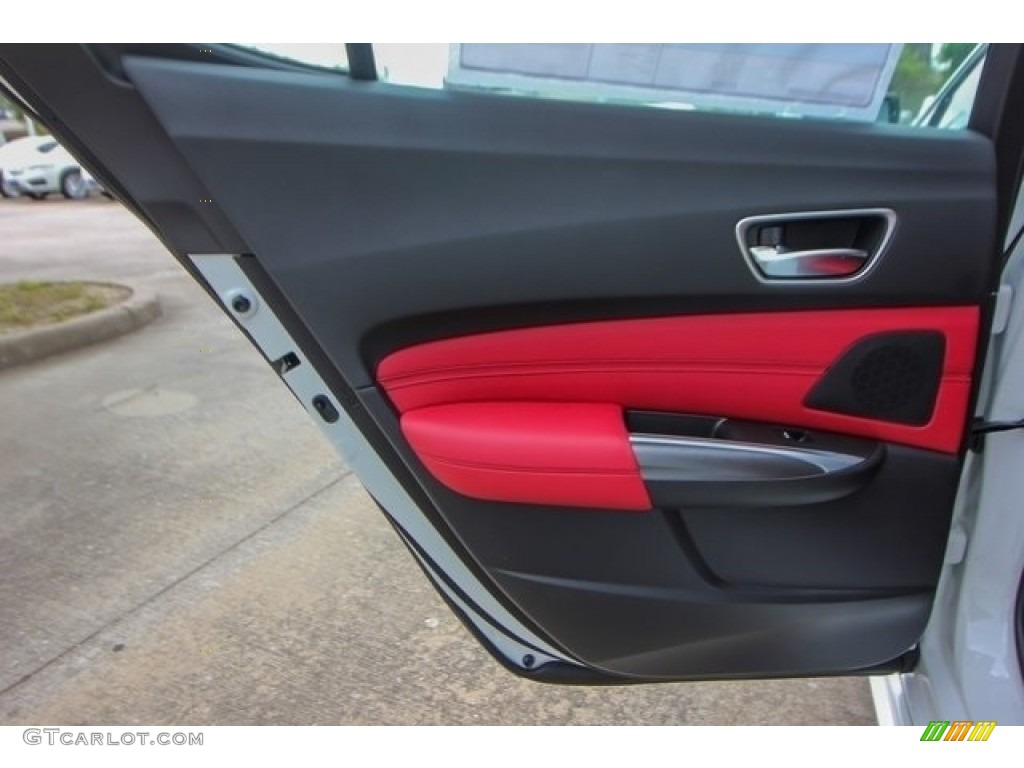 2018 Acura TLX V6 A-Spec Sedan Red Door Panel Photo #126508505