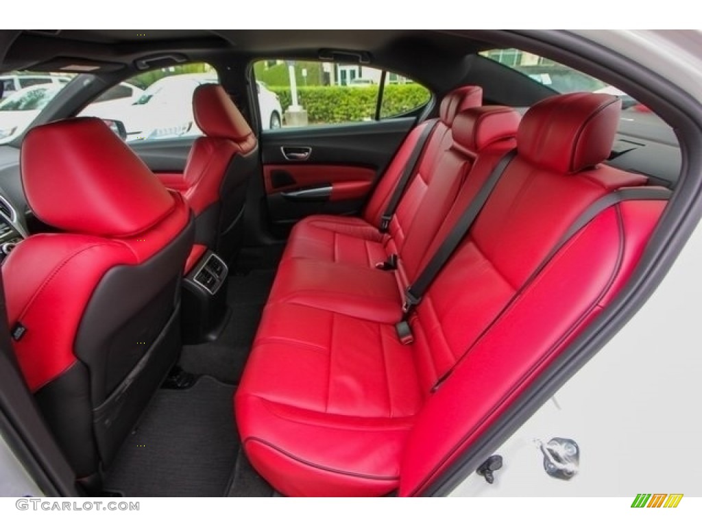 Red Interior 2018 Acura TLX V6 A-Spec Sedan Photo #126508514