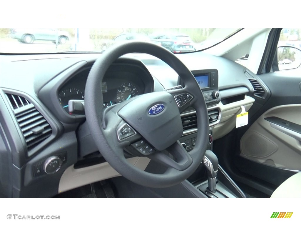 2018 Ford EcoSport S 4WD Medium Light Stone Dashboard Photo #126510503