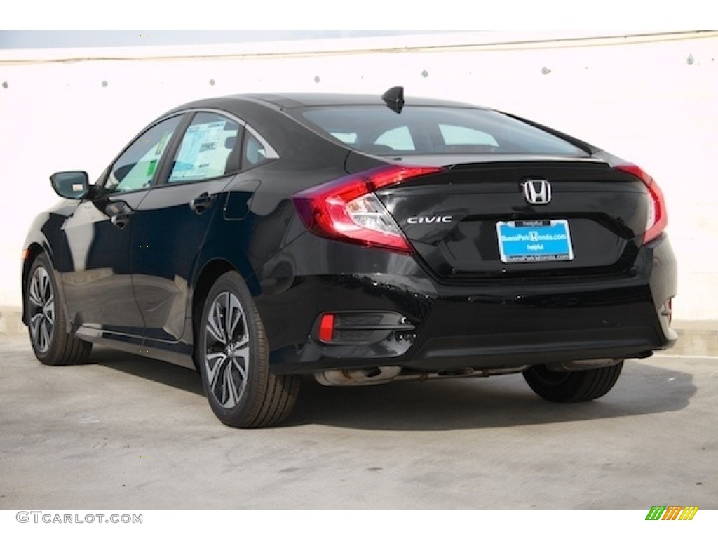 2018 Civic EX-L Sedan - Crystal Black Pearl / Black photo #2