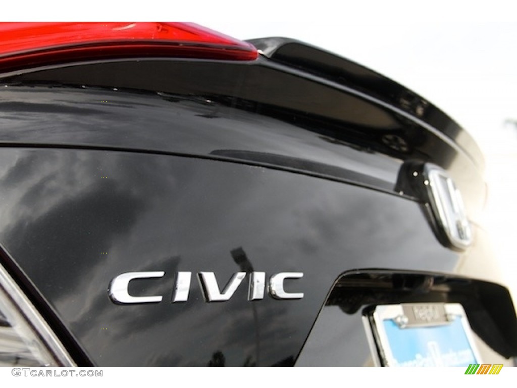 2018 Civic EX-L Sedan - Crystal Black Pearl / Black photo #3