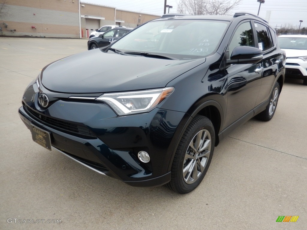 2018 RAV4 Limited AWD - Galactic Aqua Mica / Black photo #1