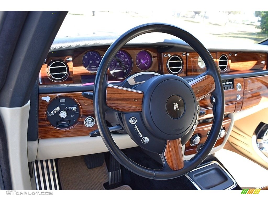 2008 Rolls-Royce Phantom Drophead Coupe Standard Phantom Drophead Coupe Model Light Creme Steering Wheel Photo #126518267