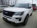 2018 White Platinum Ford Explorer Sport 4WD  photo #1