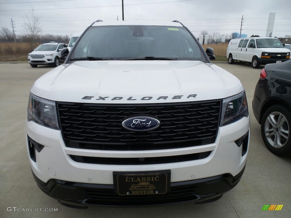 2018 Explorer Sport 4WD - White Platinum / Ebony Black photo #2