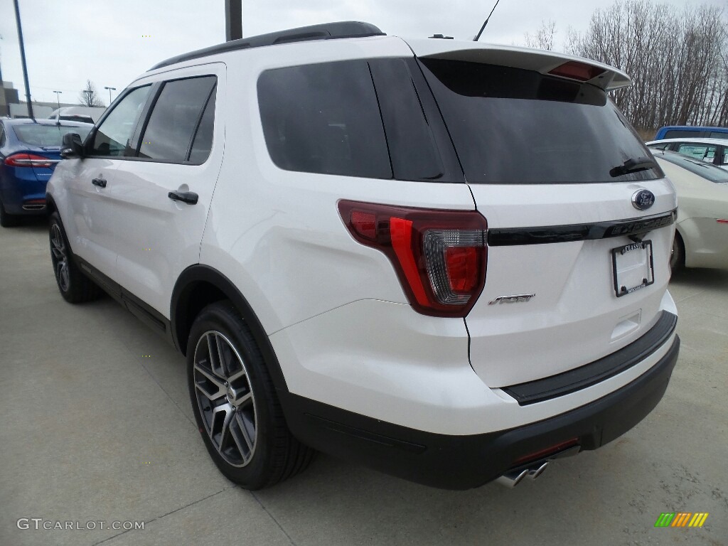 2018 Explorer Sport 4WD - White Platinum / Ebony Black photo #3