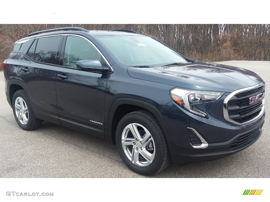 2018 Terrain SLE AWD - Blue Steel Metallic / ­Jet Black photo #3