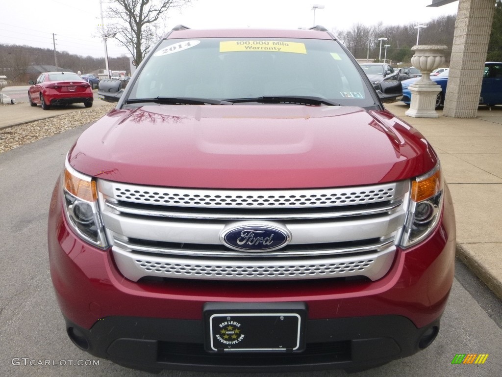 2014 Explorer XLT 4WD - Ruby Red / Medium Light Stone photo #4