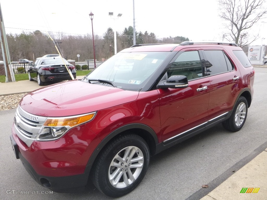 2014 Explorer XLT 4WD - Ruby Red / Medium Light Stone photo #6