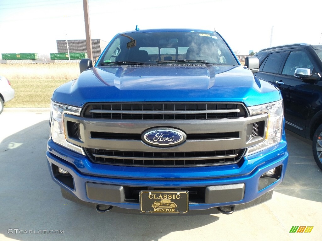 2018 F150 XLT SuperCrew 4x4 - Lightning Blue / Black photo #2