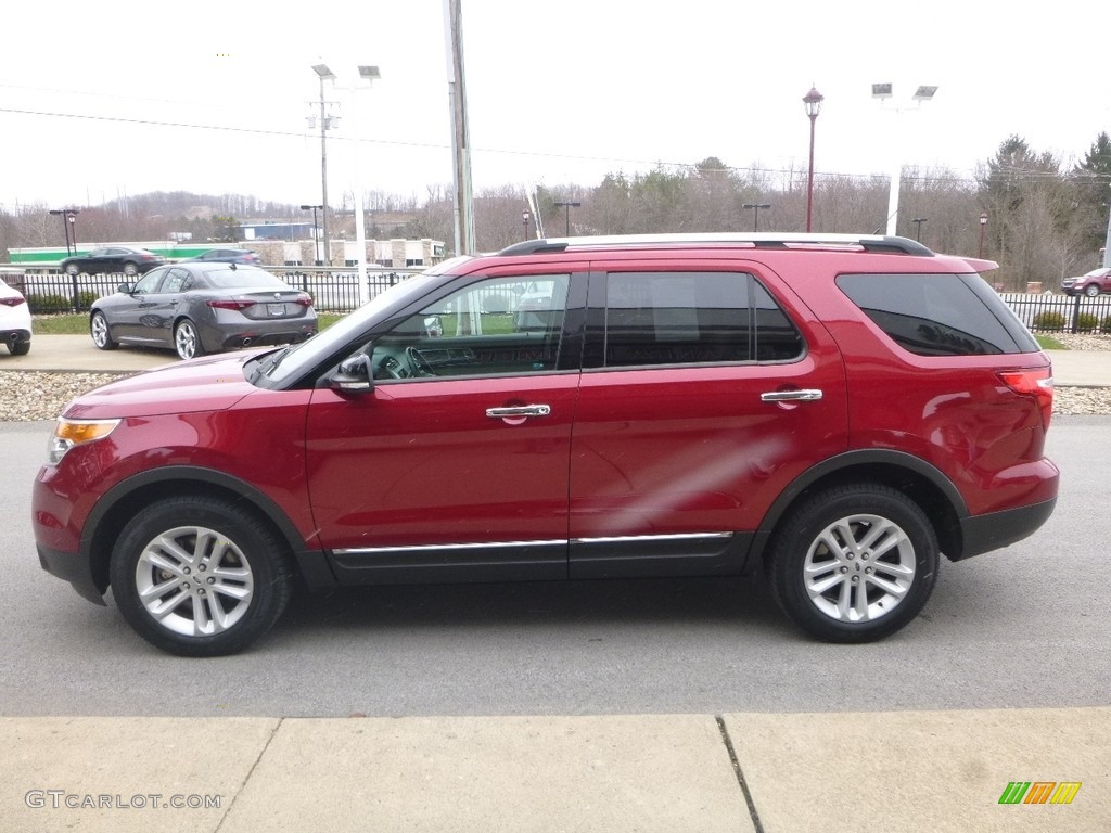 2014 Explorer XLT 4WD - Ruby Red / Medium Light Stone photo #7