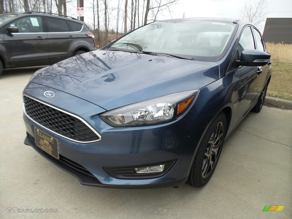 2018 Focus SEL Sedan - Blue Metallic / Charcoal Black photo #1