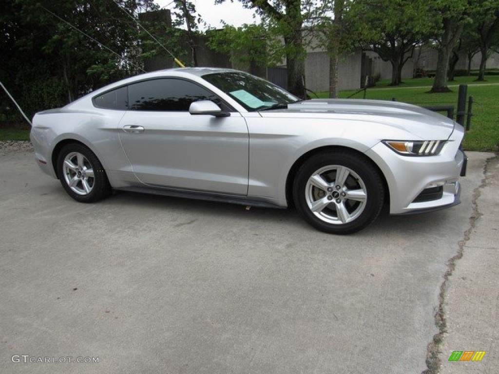 2015 Mustang V6 Coupe - Ingot Silver Metallic / Ebony photo #1