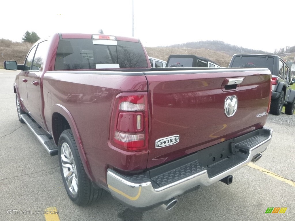 2019 1500 Long Horn Crew Cab 4x4 - Delmonico Red Pearl / Black/New Saddle photo #3