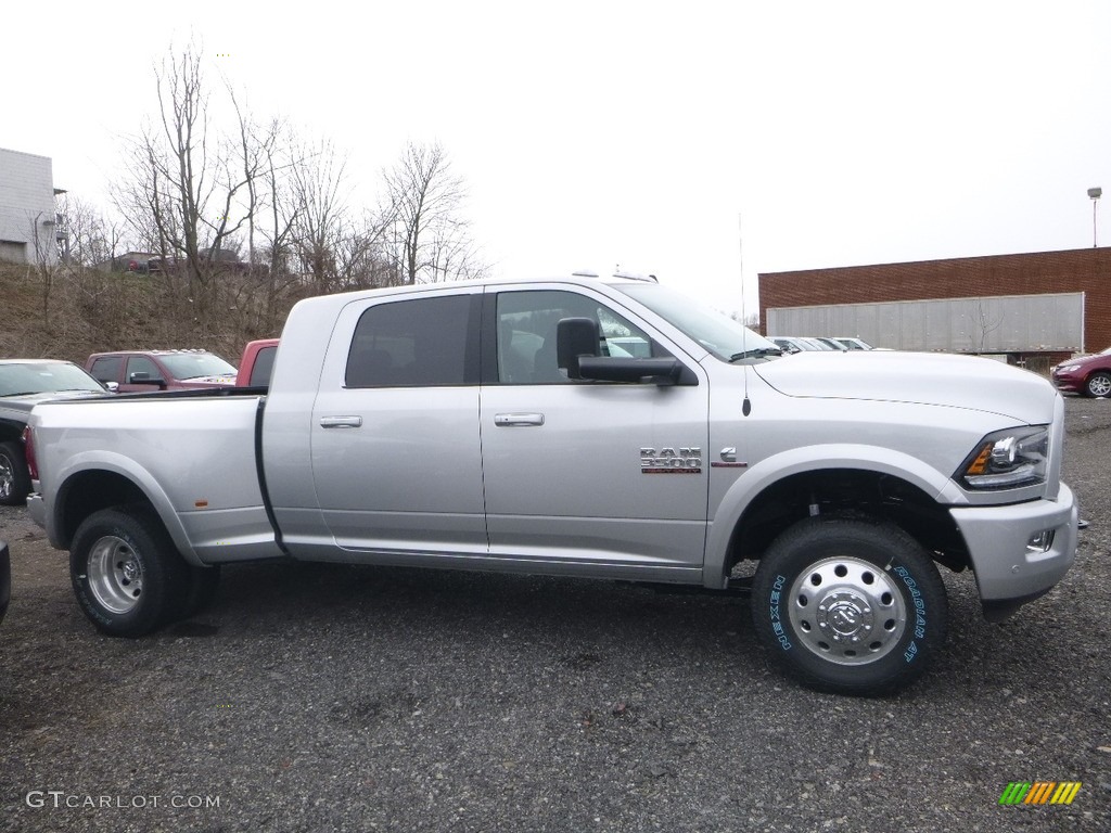 Bright Silver Metallic 2018 Ram 3500 Laramie Crew Cab 4x4 Dual Rear Wheel Exterior Photo #126526232