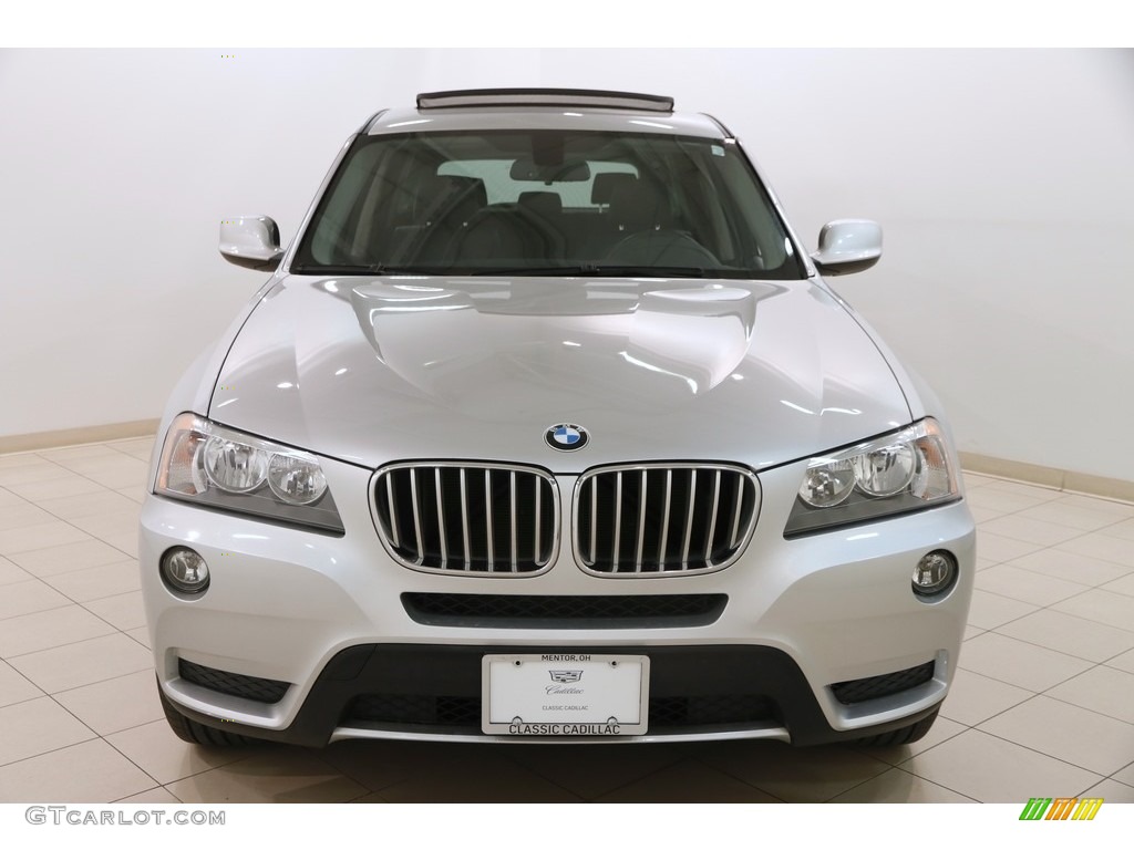 2014 X3 xDrive28i - Titanium Silver Metallic / Black photo #2