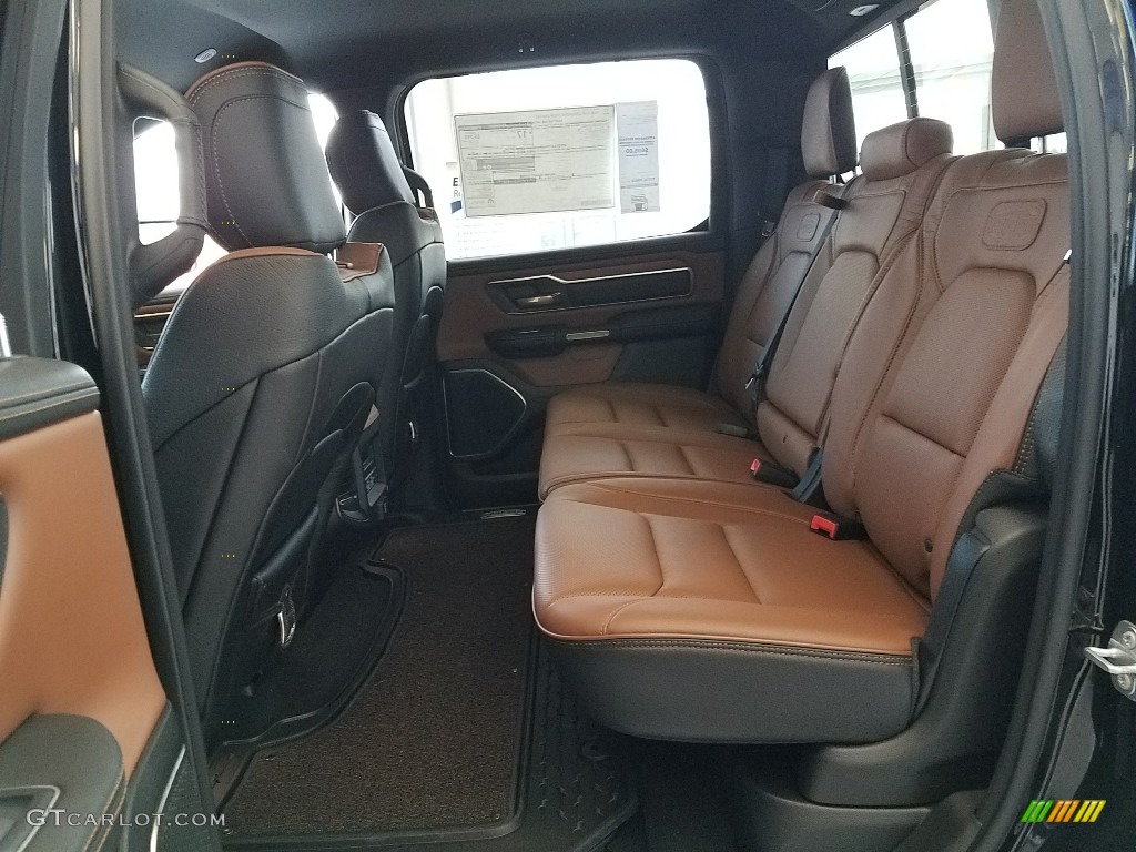 Black/New Saddle Interior 2019 Ram 1500 Long Horn Crew Cab 4x4 Photo #126528545