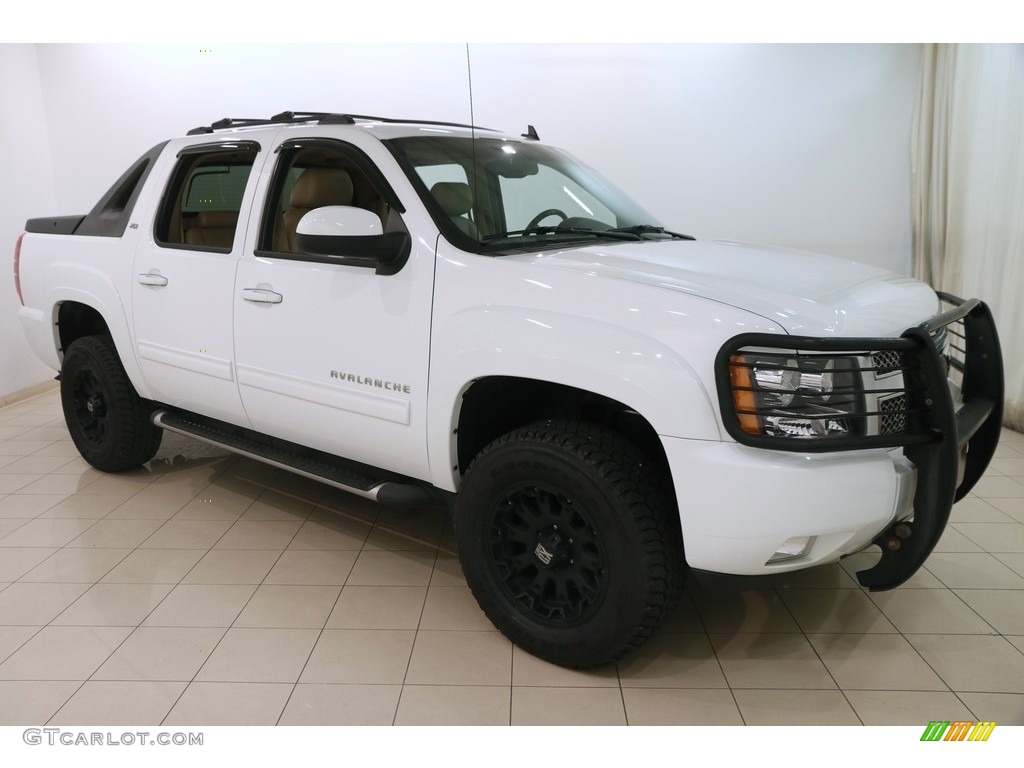 2011 Avalanche Z71 4x4 - Summit White / Dark Cashmere/Light Cashmere photo #1