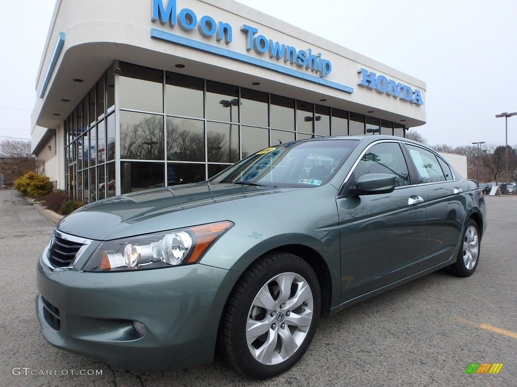 2010 Accord EX-L V6 Sedan - Mystic Green Metallic / Black photo #1