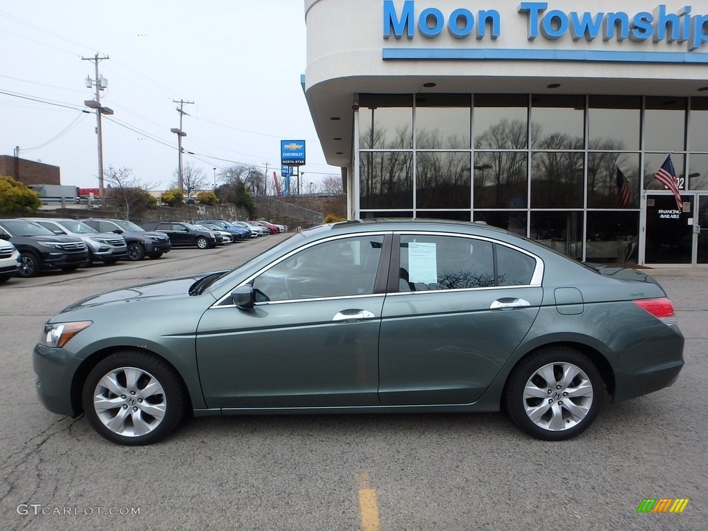 2010 Accord EX-L V6 Sedan - Mystic Green Metallic / Black photo #2