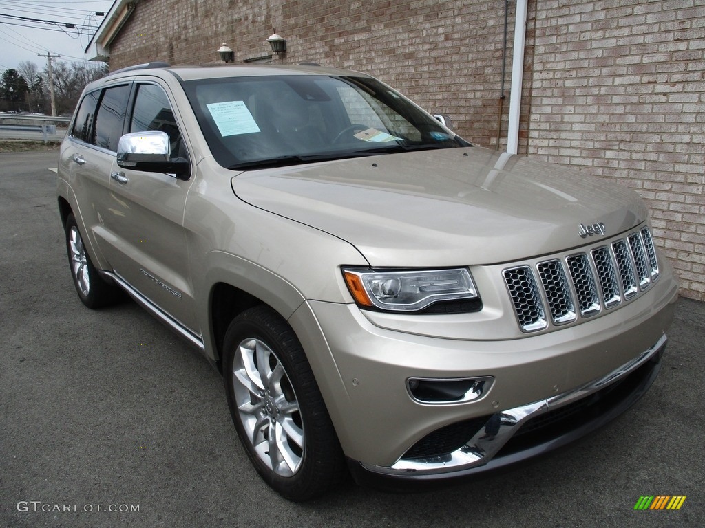 2014 Grand Cherokee Summit 4x4 - Cashmere Pearl / Summit Grand Canyon Jeep Brown Natura Leather photo #9