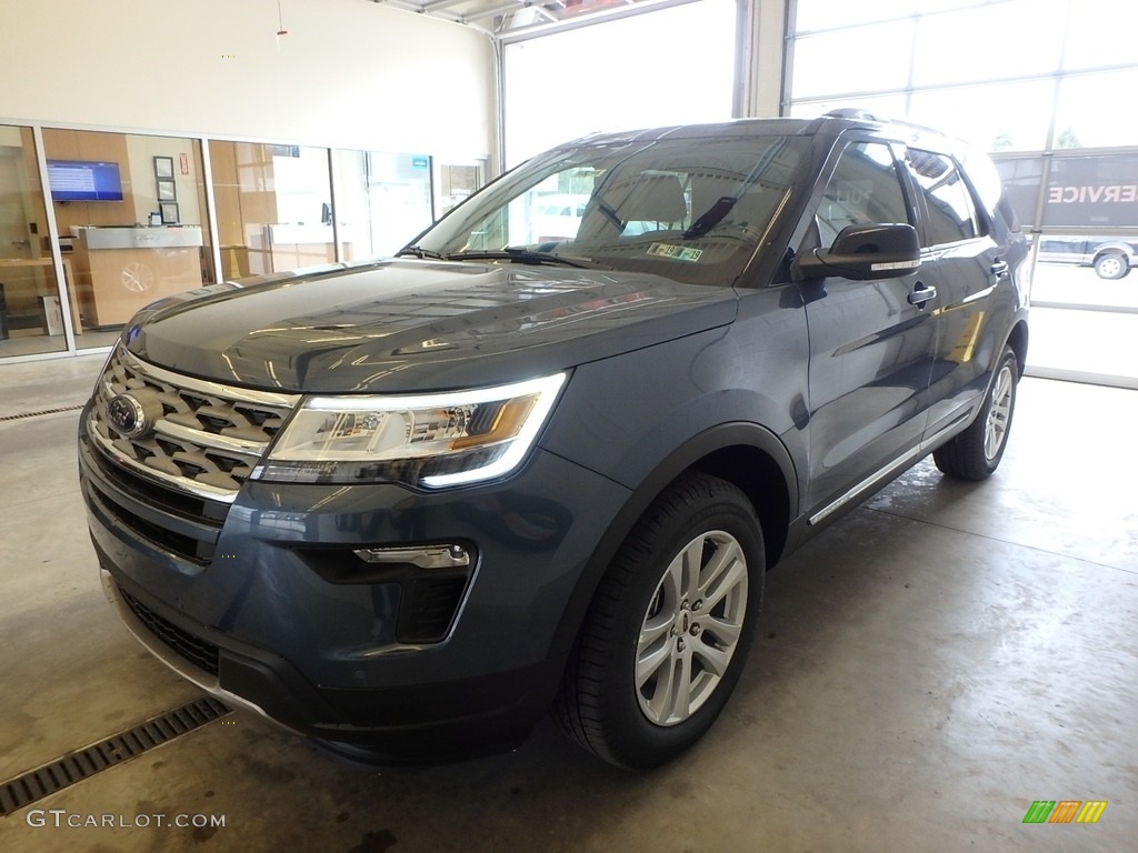 2018 Explorer XLT 4WD - Blue Metallic / Ebony Black photo #4