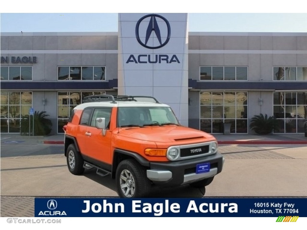 2014 FJ Cruiser 4WD - Magma Orange / Dark Charcoal photo #1
