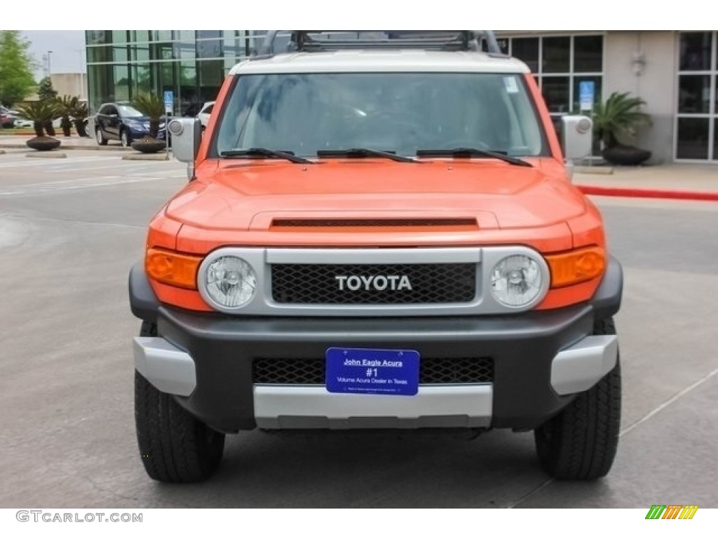 2014 FJ Cruiser 4WD - Magma Orange / Dark Charcoal photo #2