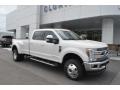 White Platinum 2018 Ford F350 Super Duty Lariat Crew Cab 4x4