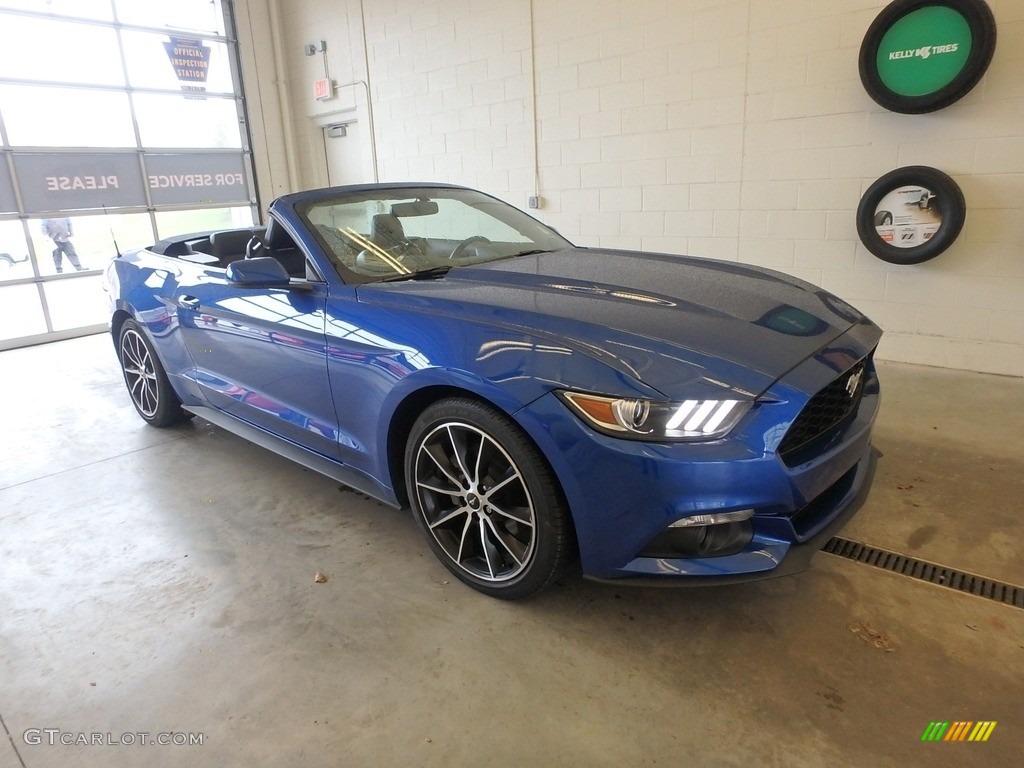 2017 Mustang EcoBoost Premium Convertible - Lightning Blue / Ebony photo #1