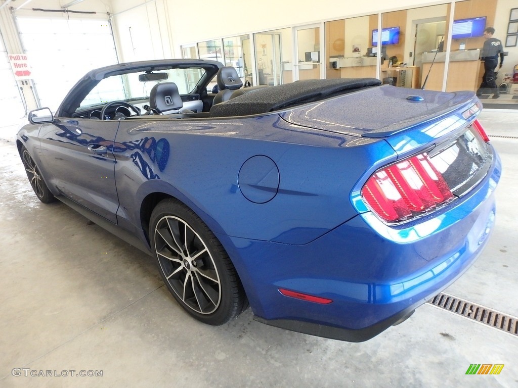 2017 Mustang EcoBoost Premium Convertible - Lightning Blue / Ebony photo #4