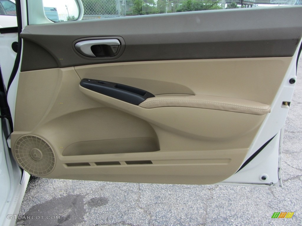 2006 Civic LX Sedan - Taffeta White / Ivory photo #18
