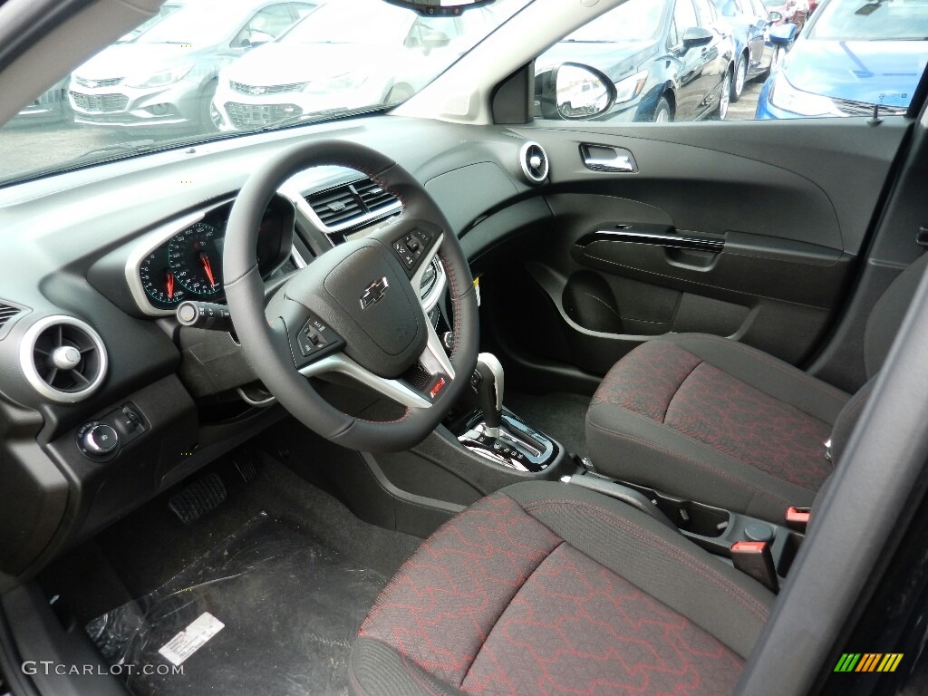 Jet Black Interior 2018 Chevrolet Sonic LT Sedan Photo #126545972